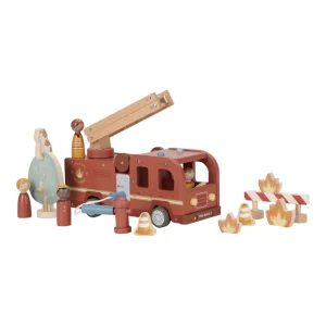 Camion de pompier en bois et accessoires