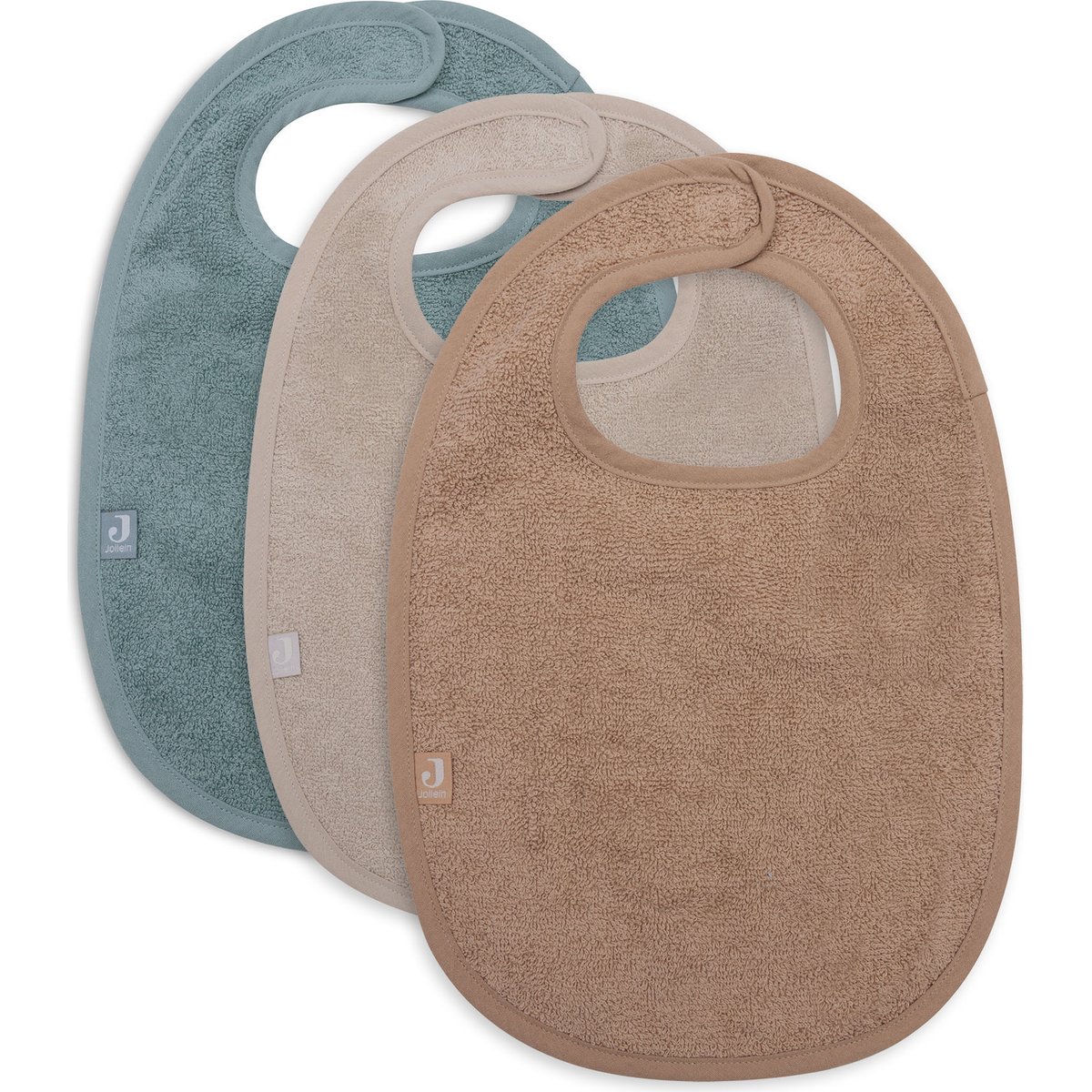 Bavoir éponge – sea green / nougat / biscuit – Image 2