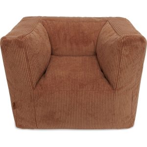 Fauteuil enfant – velour caramel
