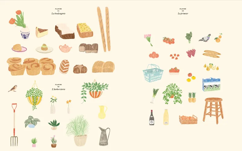 carnet de coloriage et de stickers – le marché zoé de las cases – Image 4