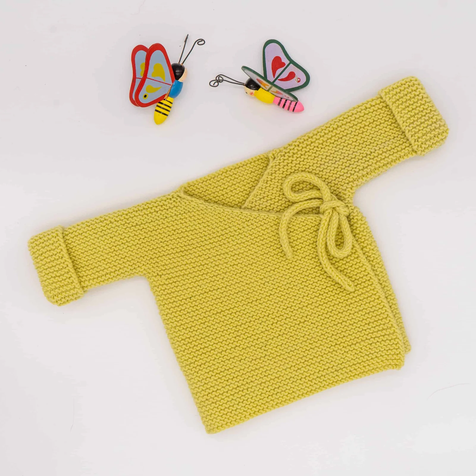 Brassière cache-cœur « Lulu » en pure laine mérinos – taille 0-3 mois et 3-6 mois – Image 2