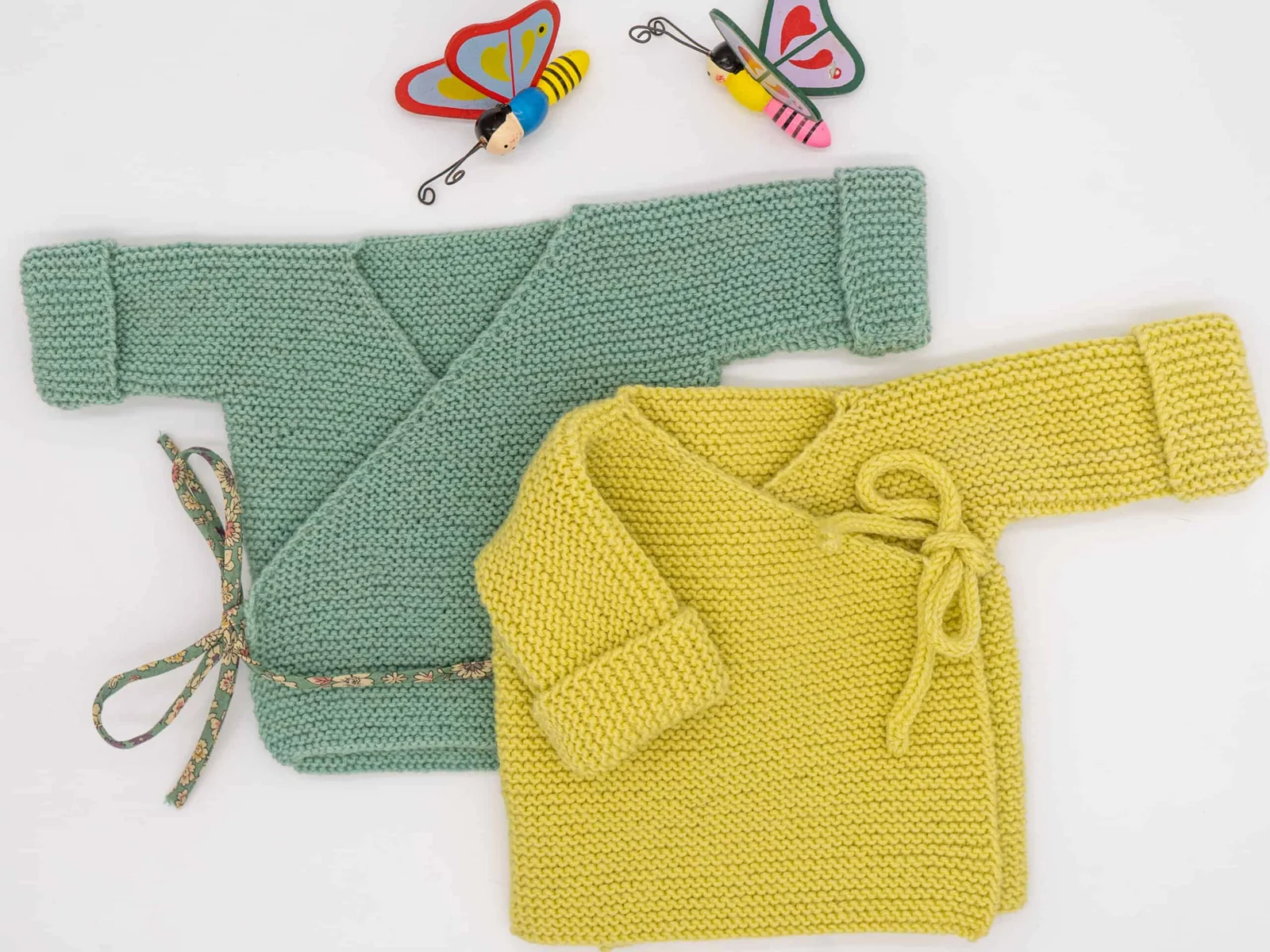 Brassière cache-cœur « Lulu » en pure laine mérinos – taille 0-3 mois et 3-6 mois – Image 3