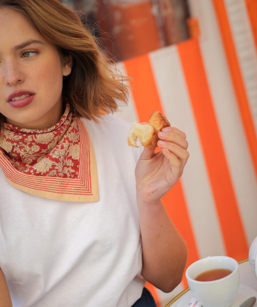 Petit foulard – anjali cerise – Image 2