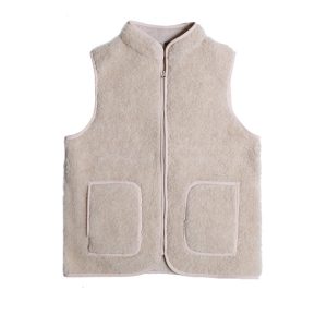 Veste laine col rudi- Beige