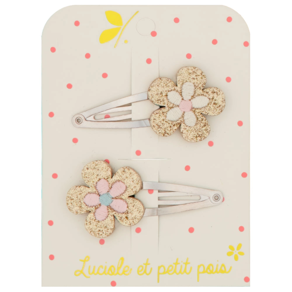 Barrette fleurs rétro