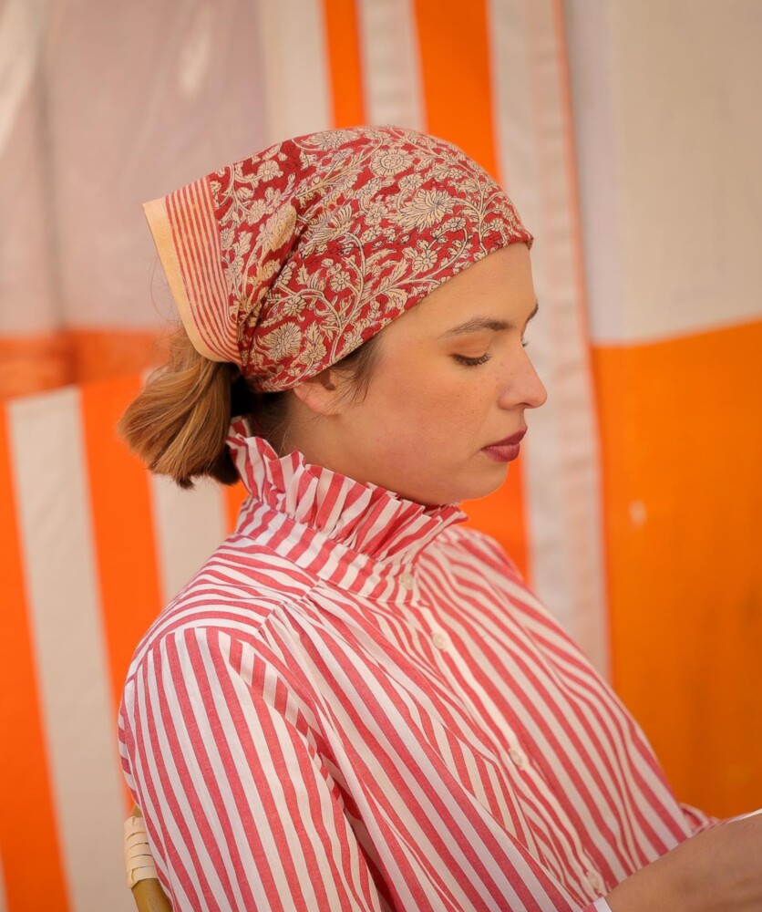 Petit foulard – anjali cerise – Image 3