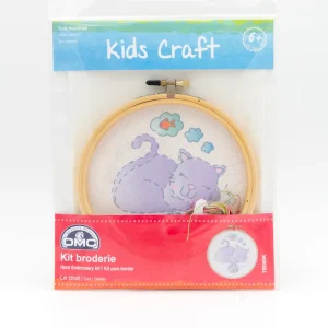 Kit de broderie petit chat qui dort