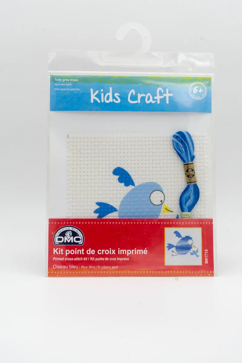 Kit point de croix imprimé oiseau bleu – Image 2