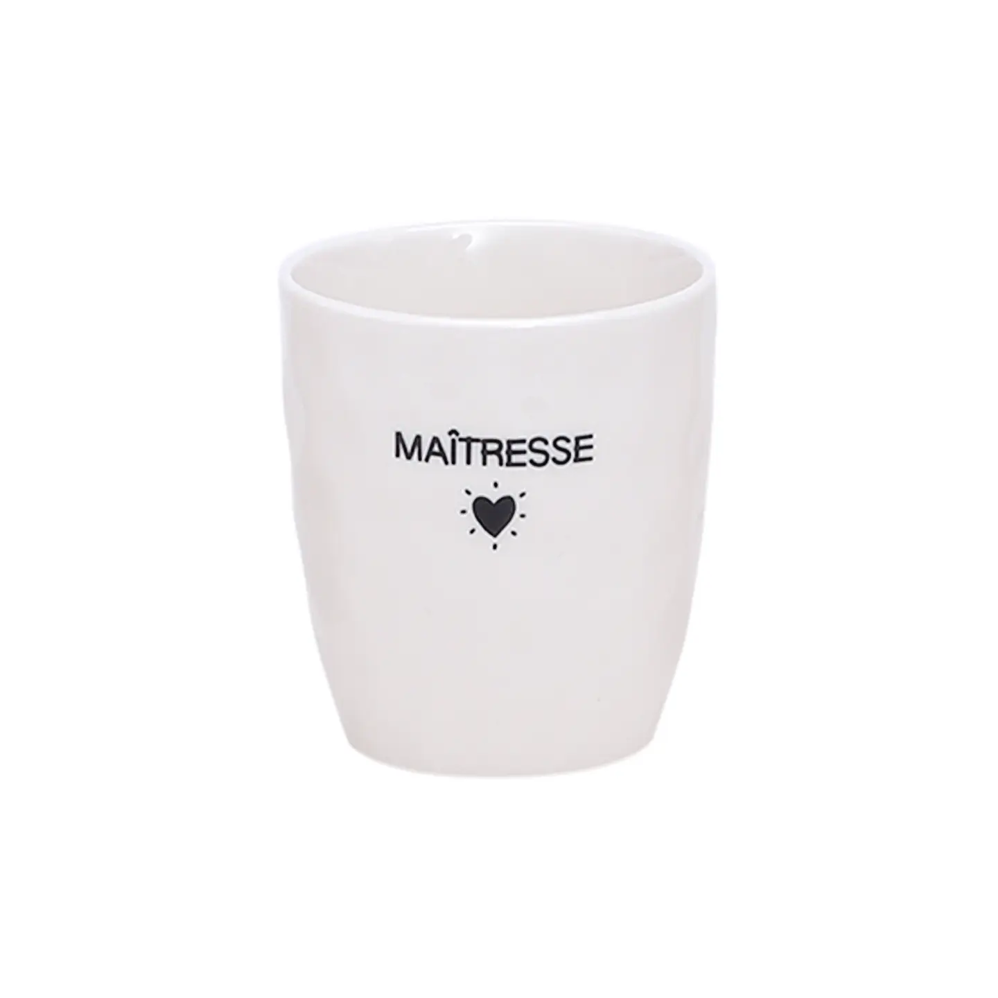 Tasse maîtresse cœur noir