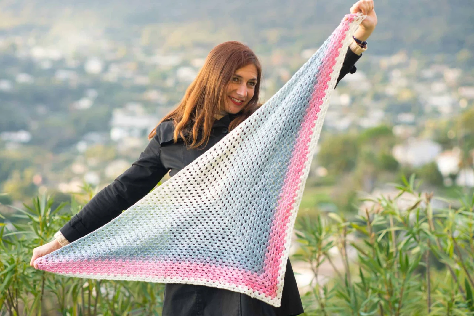 KIT HALF GRANNY SQUARE SHAWL – Image 6