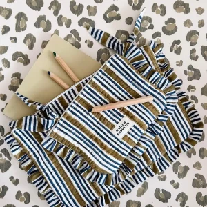 Grande pochette stripes kaki