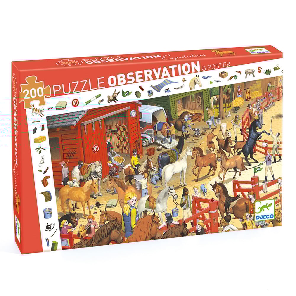 Puzzle observation équitation 200 pcs