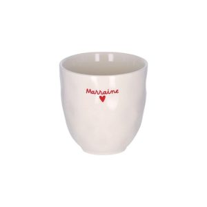Tasse marraine coeur rouge