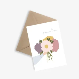Carte bouquet de fleurs pour toi – le papier graphique