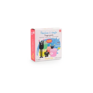 4 pots de peinture à doigts fluo | Les Schmouks