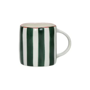 MYKONOS – mug – porcelaine rayures vert