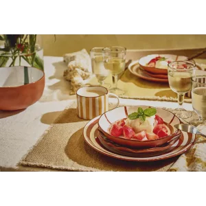 MYKONOS – tasse 31.5 cl – porcelaine rayures jaunes