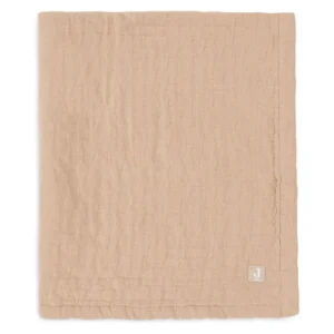 Couverture Berceau Gaze De Coton 75x100cm Jacquard Biscuit