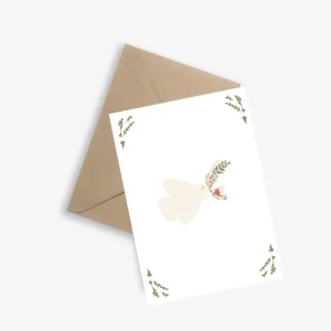 Carte colombe bouquet de fleurs – le papier graphique