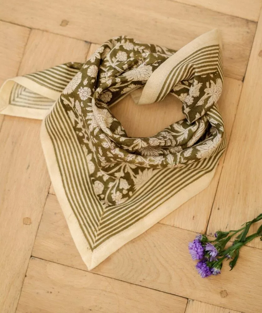 Petit foulard – Anjali kaki – Image 3
