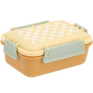 Boite à lunch – quadrillées jaunes