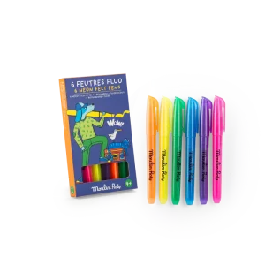 6 feutres fluo Les Loufoques