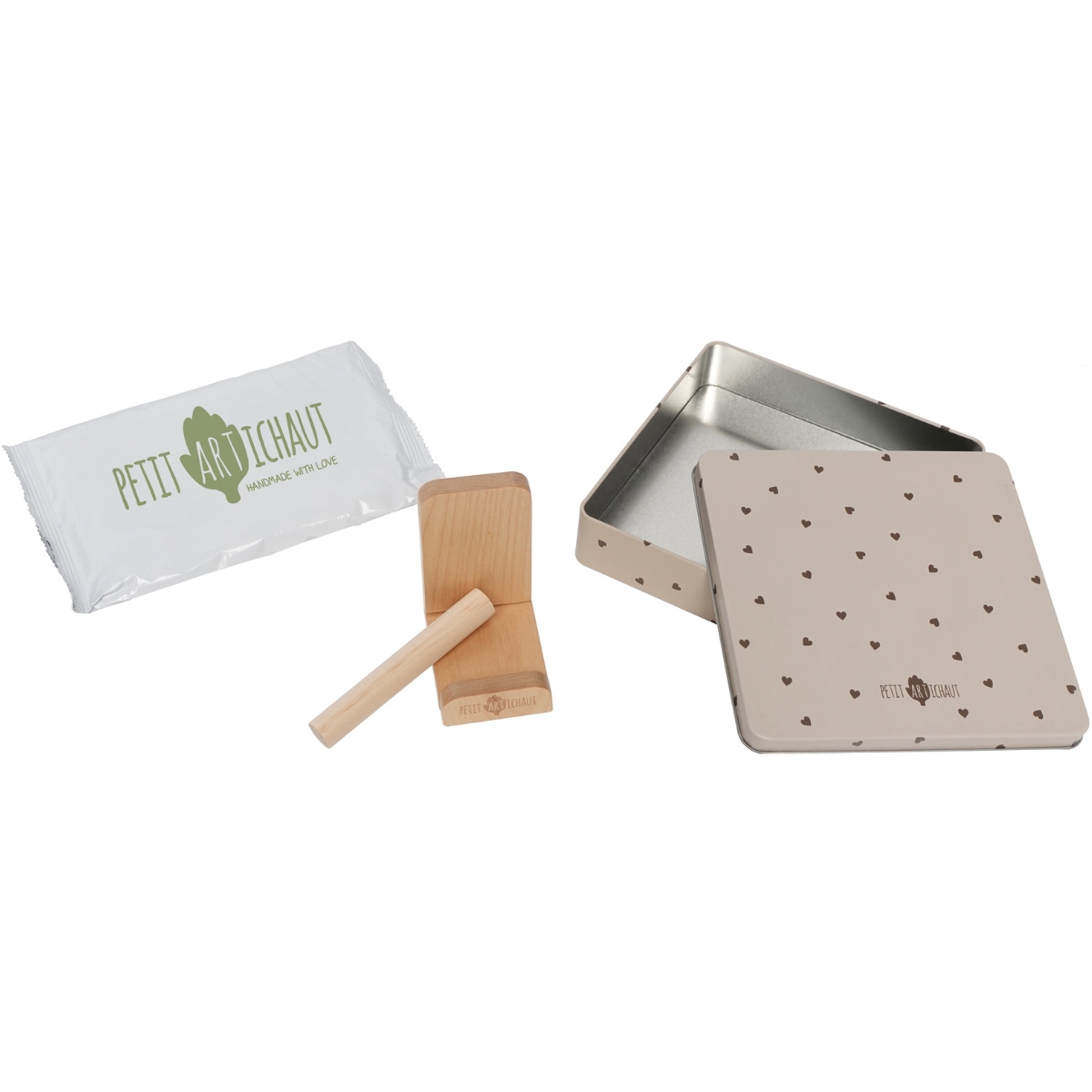 Babybox carré empreintes – Jolis coeurs – Image 3