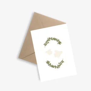 Carte colombe et feuillage – le papier graphique