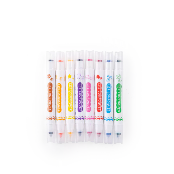 8 feutres tampons 2 en 1 | Les Loufoques – Image 3