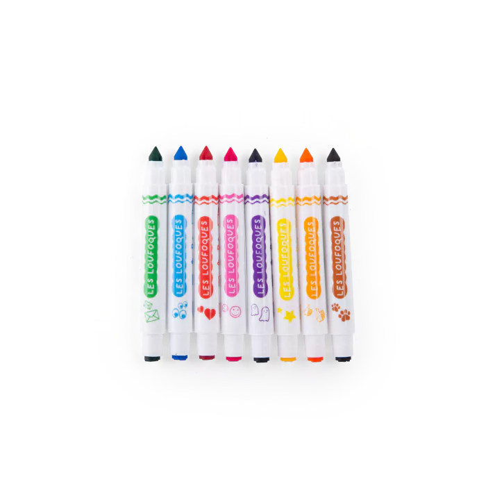 8 feutres tampons 2 en 1 | Les Loufoques – Image 4