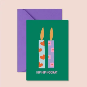 Carte Bougies – Hip hip Hooray