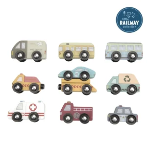 Circuit train en bois – 9 véhicules