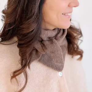 Foulard Sophie scarf laine coton – chocolat