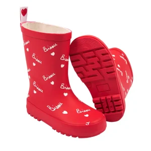 Botte de pluie – rouge bisous