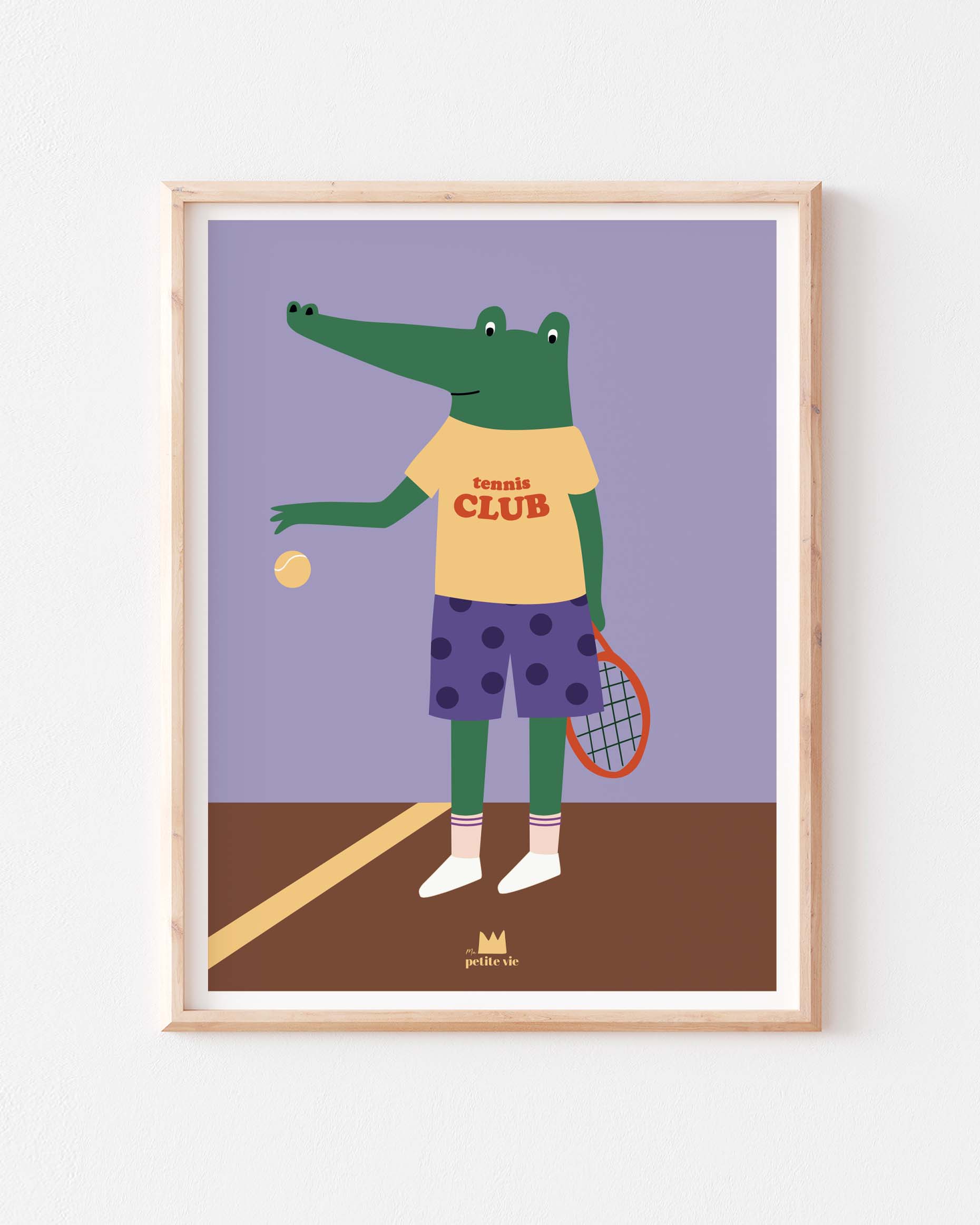 Affiche 30×40 – crocodile tennis – Image 2