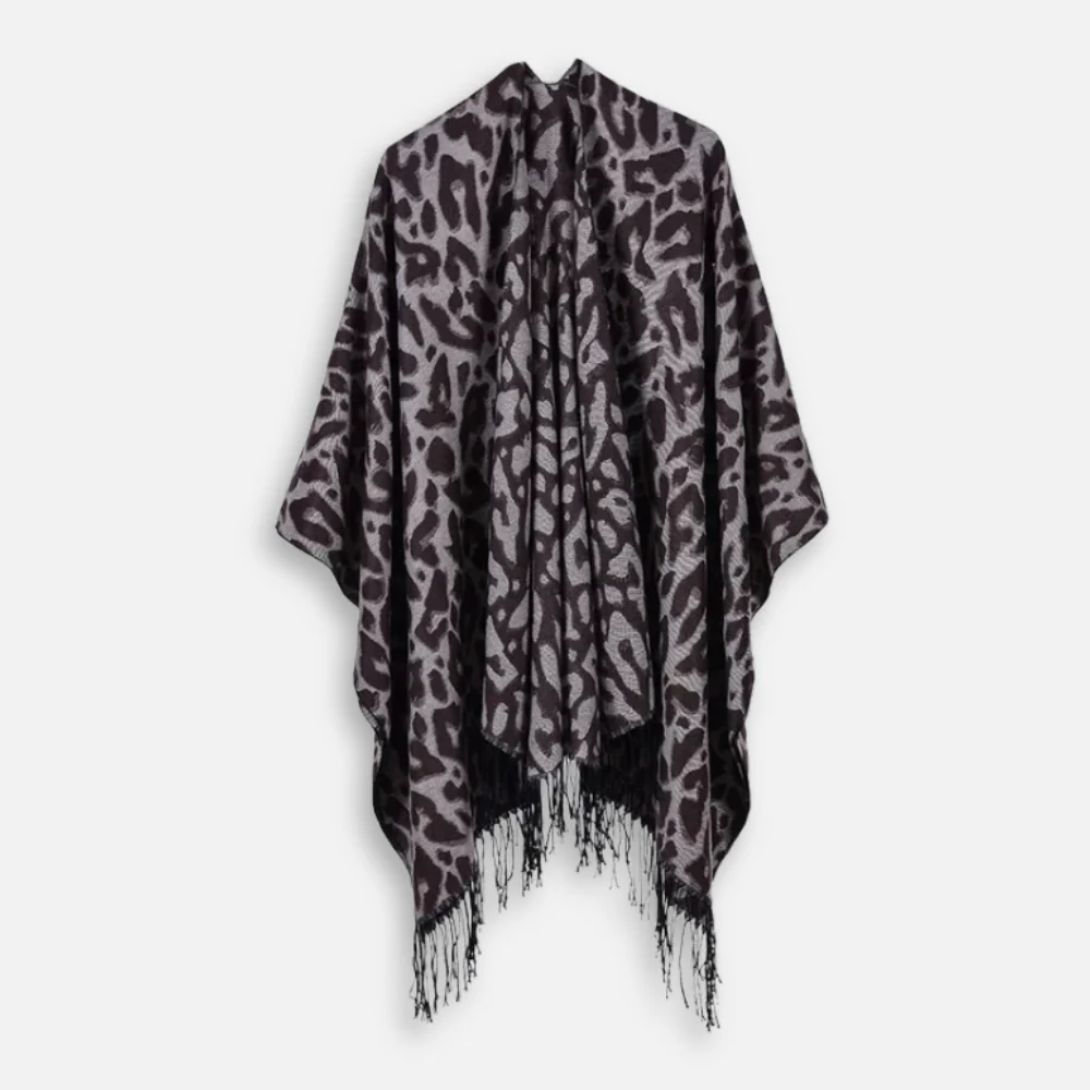 Cape Poncho Leopard Femme