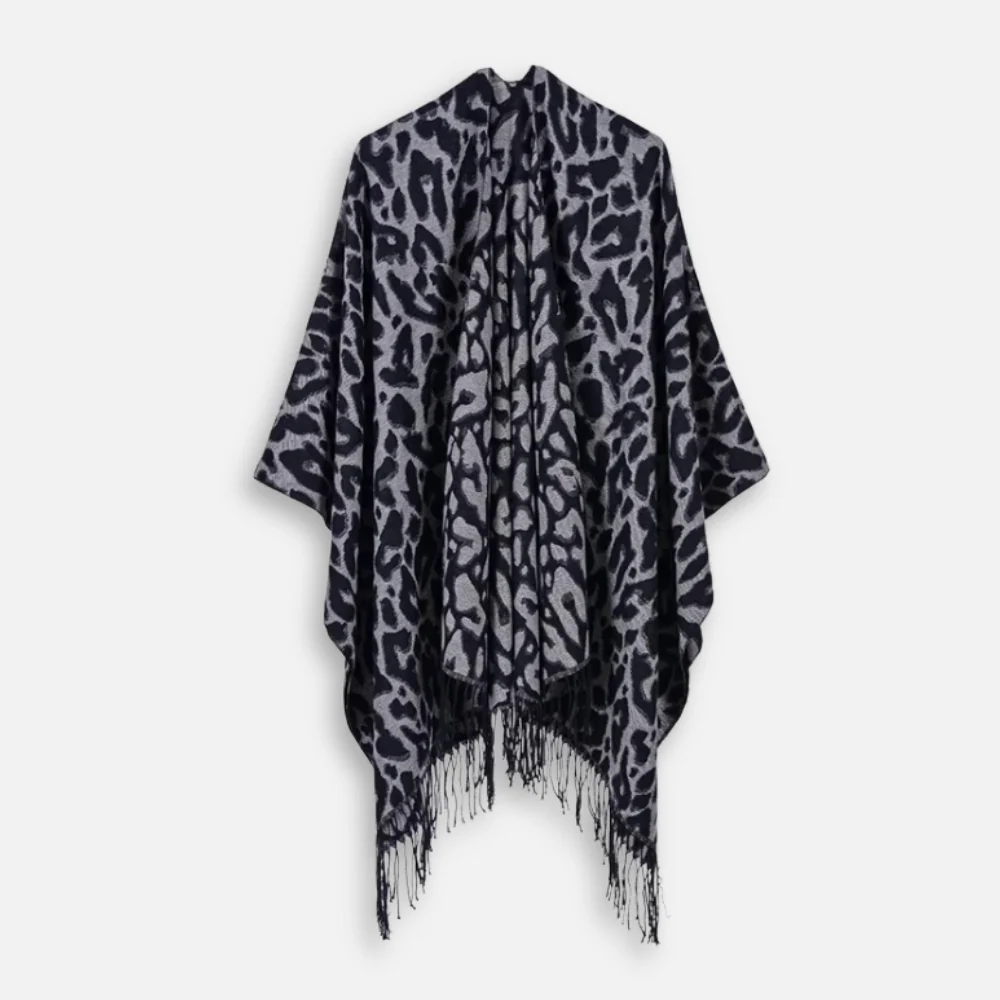 Cape Poncho Leopard Femme – Image 3