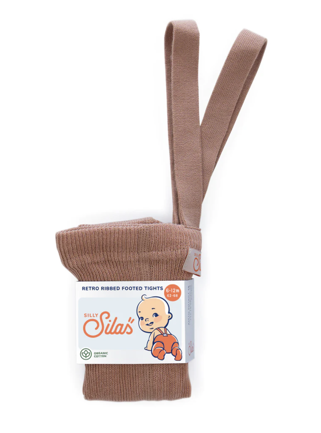 Collant coton avec pieds – light brown – Image 2