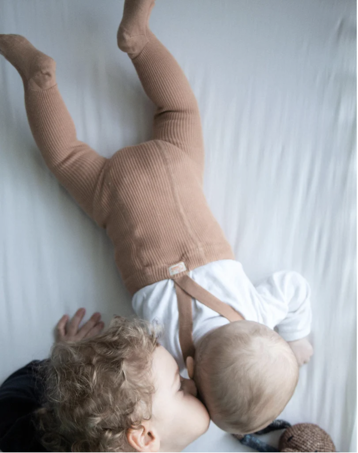 Collant coton avec pieds – light brown – Image 3