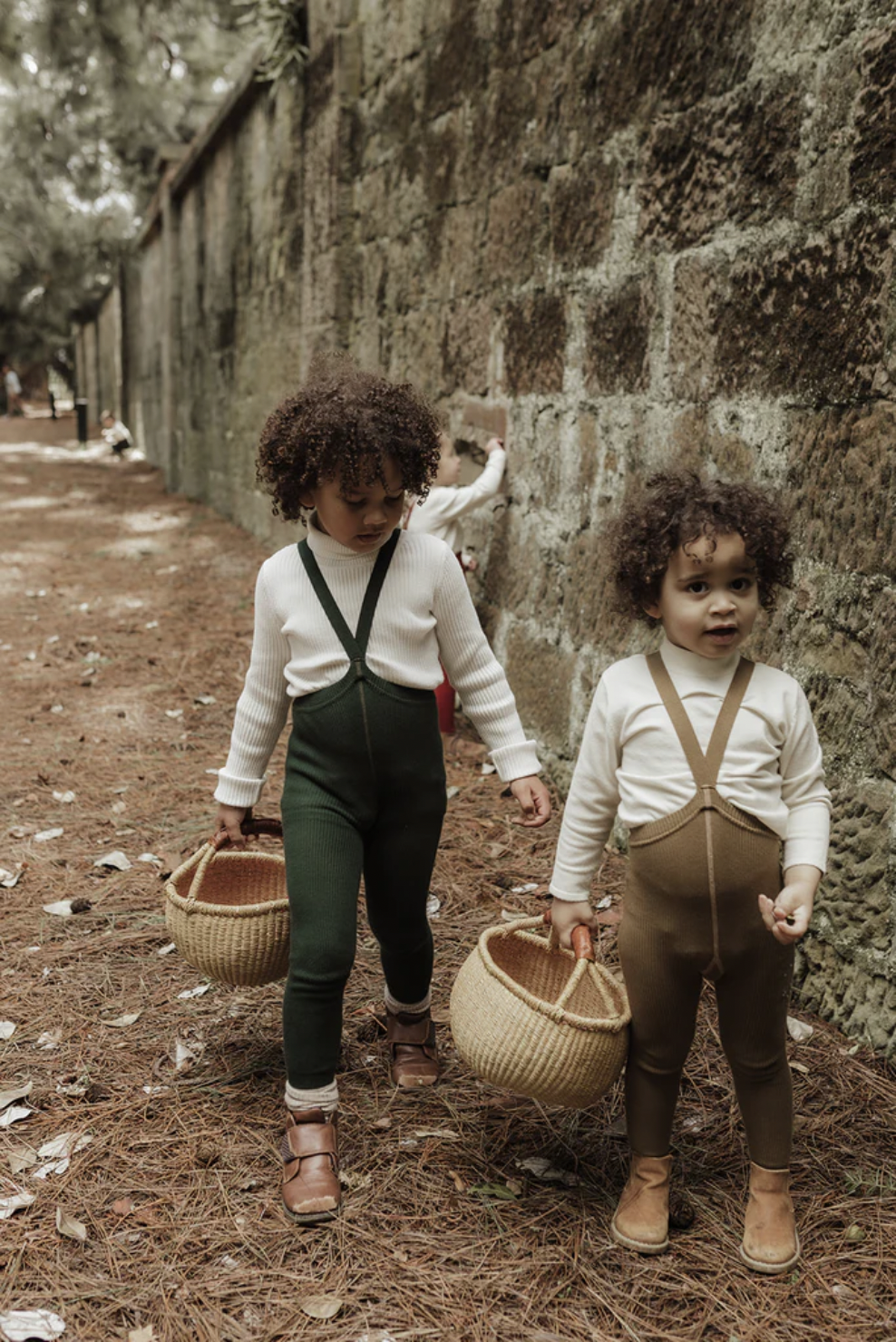 Collant coton sans pieds – vert forest – Image 3