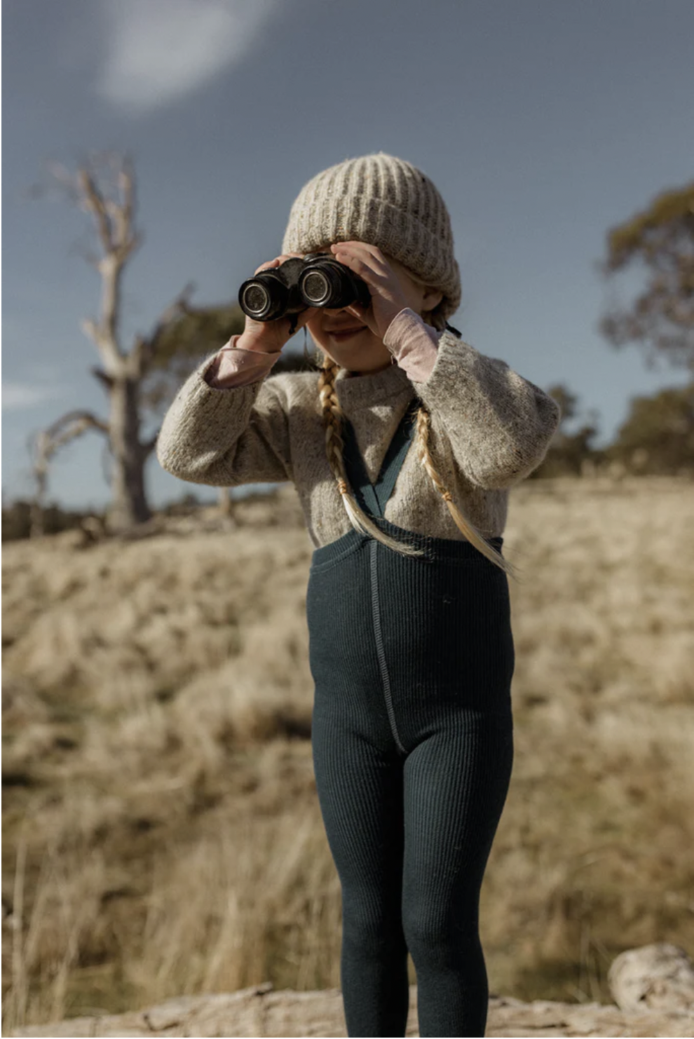 Collant wooly sans pieds – Bleu Saphire – Image 3