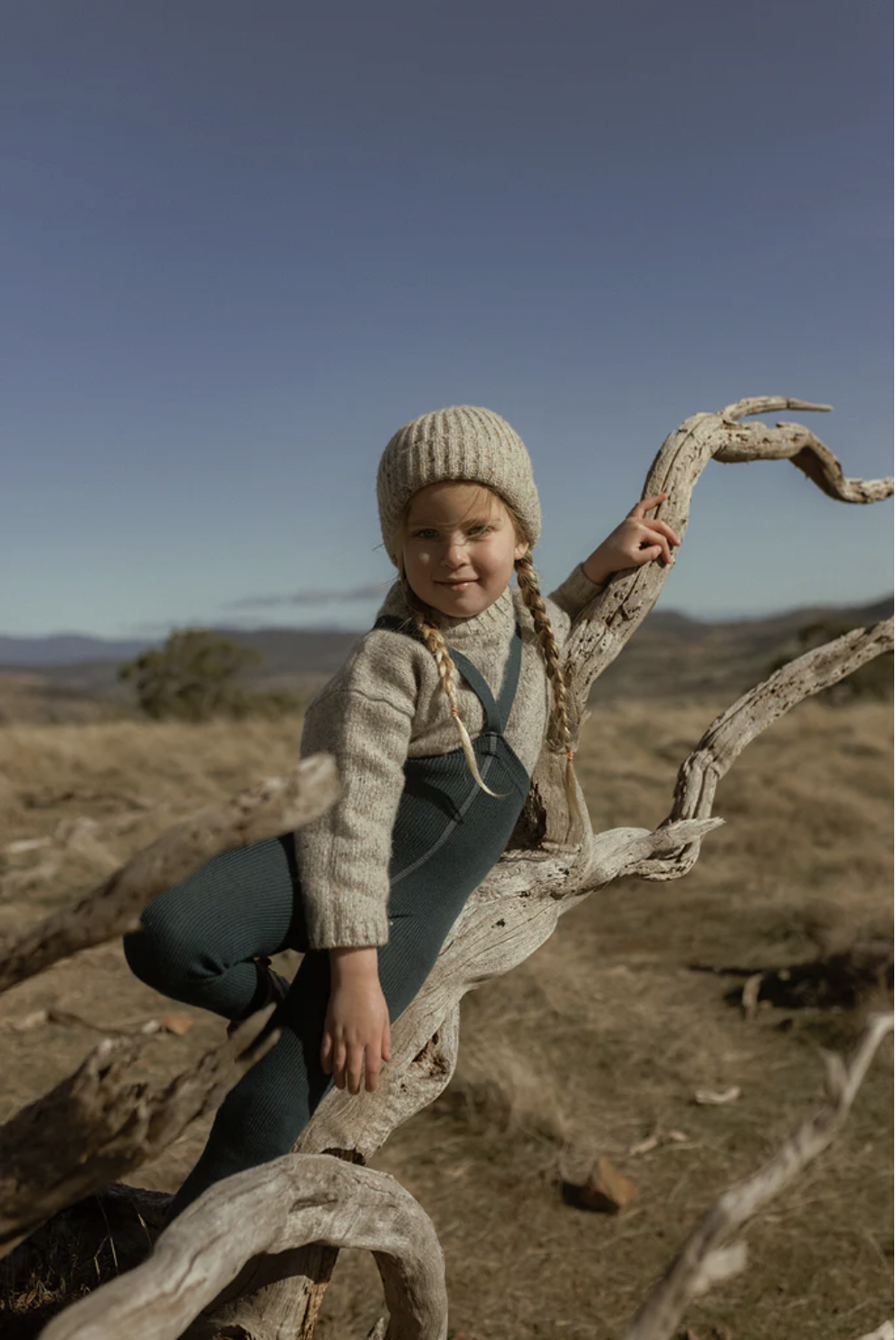 Collant wooly sans pieds – Bleu Saphire – Image 5