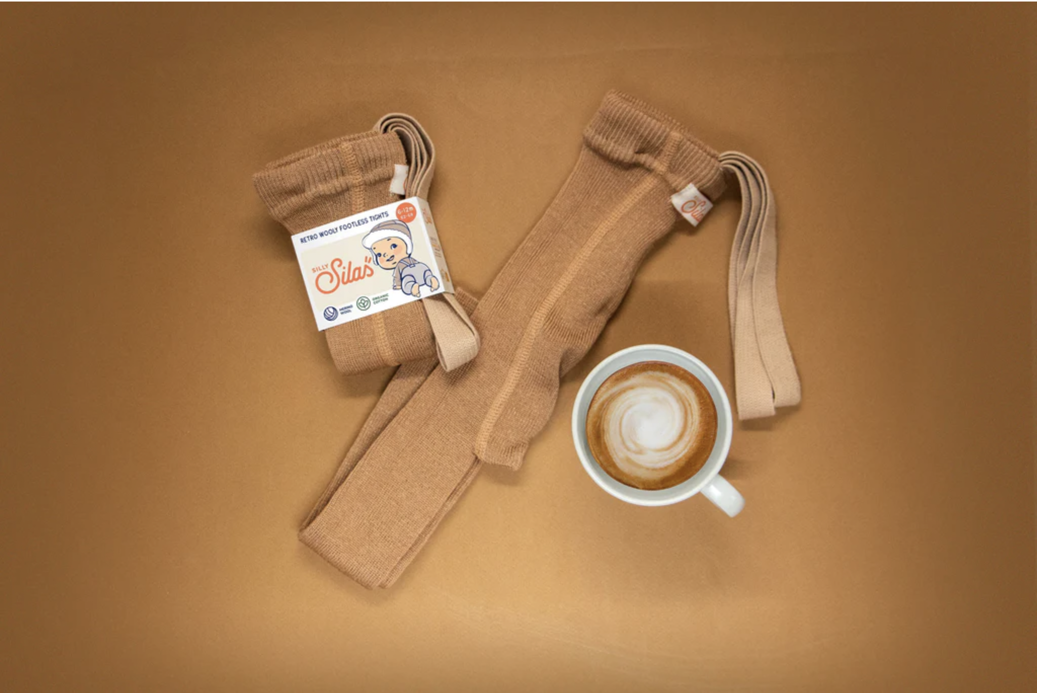 Collant wooly sans pieds – Cappucino – Image 5