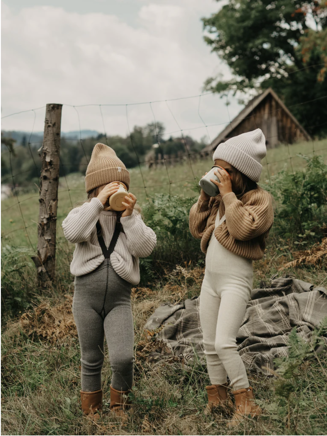 Collant wooly sans pieds – Cream – Image 3