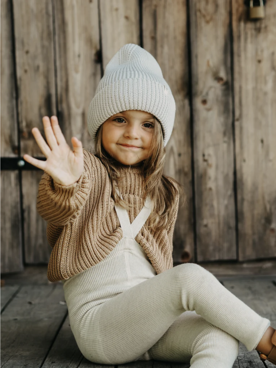 Collant wooly sans pieds – Cream – Image 4