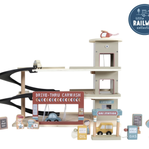 Circuit train en bois – Garage