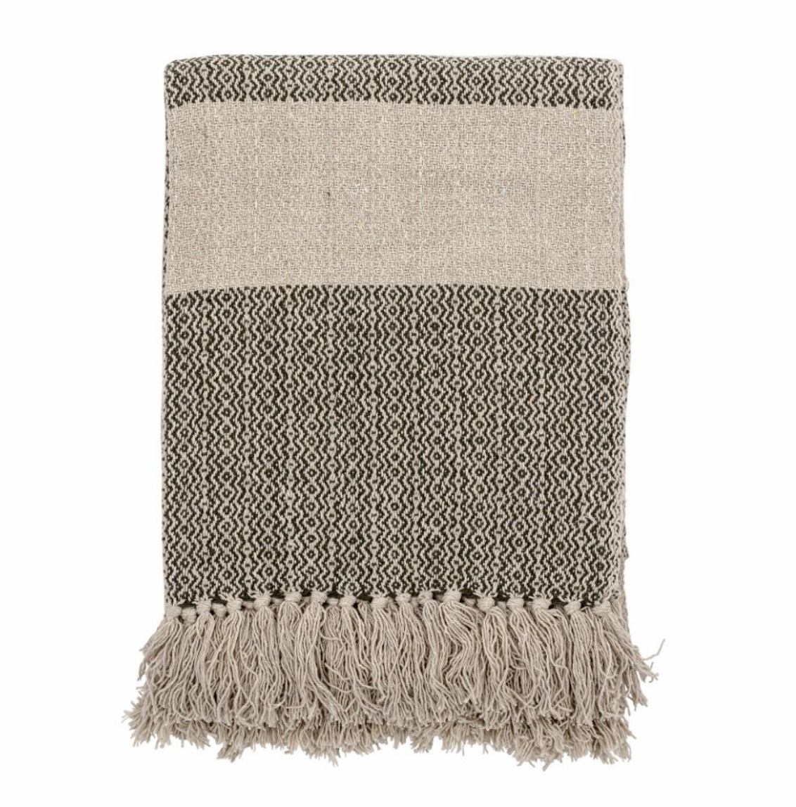 Fidan Plaid, Verte, Coton recyclé