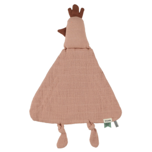 Doudou plat poule corail