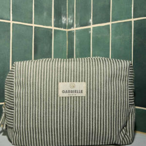 Trousse de toilette rayures quartz