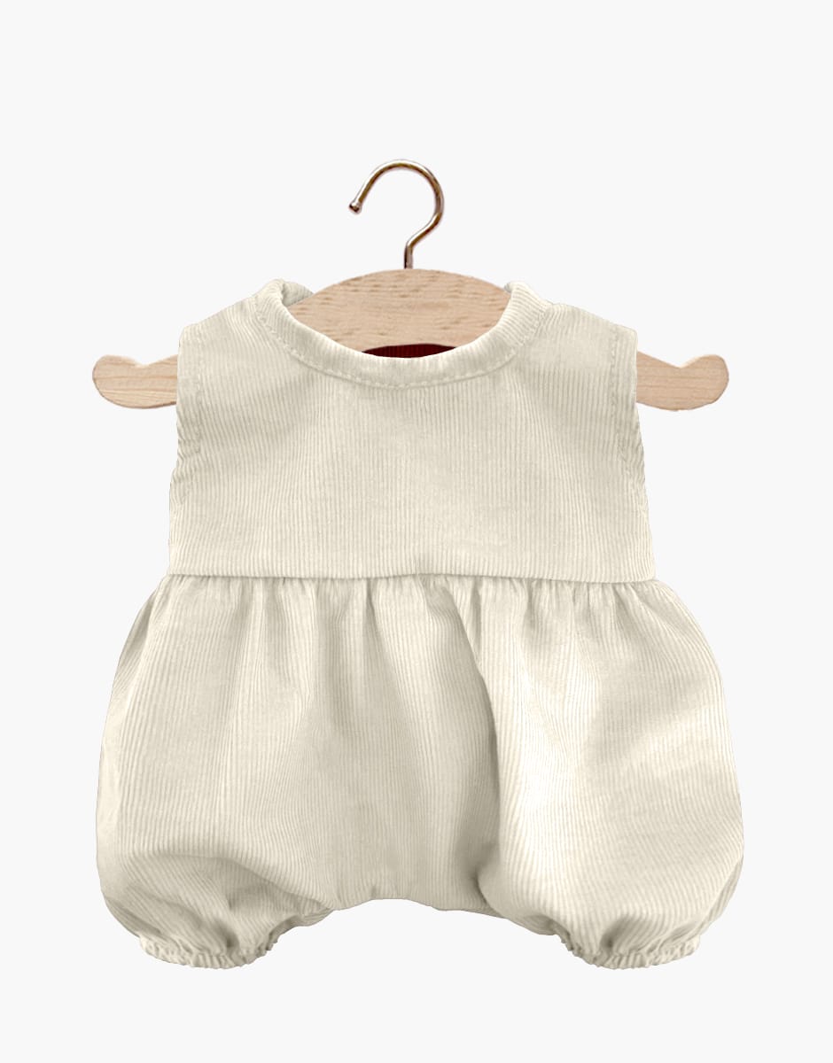 Barboteuse Noa en milleraie écru | pour poupée 34 cm – Image 2